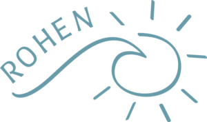 ROHEN Design - Logo i blå